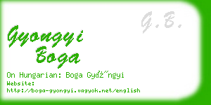 gyongyi boga business card